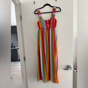 Show Me Your Mumu Colorful Striped Maxi Dress